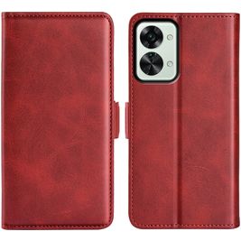 Mobigear Slim Magnet Housse OnePlus Nord 2T 5G Etui Porte-Monnaie - Rouge