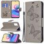 Mobigear Butterfly Housse POCO M3 Pro Etui Porte-Monnaie - Gris