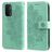 Mobigear Flowers OPPO A74 5G Étui Portefeuille - Turquoise
