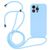 Mobigear Lanyard iPhone 14 Pro Max Coque avec cordon en Silicone - Baby Blue