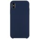 Mobigear Rubber Touch Coque iPhone XR Coque arrière en Silicone - Bleu Marin