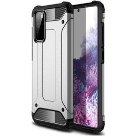Mobigear Outdoor Coque Samsung Galaxy S20 FE Coque arrière Rigide Anti-Chocs - Argent