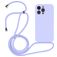 Mobigear Lanyard iPhone 15 Pro Coque avec cordon en Silicone - Violet