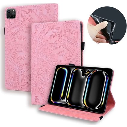 Mobigear Mandala Coque iPad Pro 13 Pouces (2025) Etui - Rose