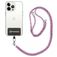 Mobigear Lanyard - Cordon de téléphone universel ajustable - Blanc / Bleu / Magenta