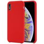 Mobigear Rubber Touch Coque iPhone XR Coque arrière en Silicone - Rouge