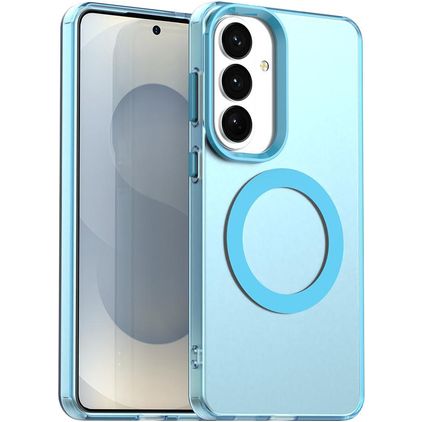 Mobigear Shockproof Coque Samsung Galaxy S26 Plus MagSafe Coque arrière Rigide - Bleu