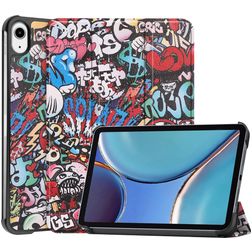 Mobigear Tri-Fold Coque iPad Mini 7 (2024) Etui - Graffiti