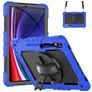 Mobigear SureGrip Xtreme Coque Samsung Galaxy Tab S9 FE Plus Coque arrière en Plastique rigide,Silicone + Porte-crayon + Bandoulière + Support Amovible - Dark Blue