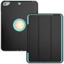 Mobigear Tri-Fold Folio Coque iPad 6 (2018) Etui en Plastique rigide,TPU - Noir / Turquoise